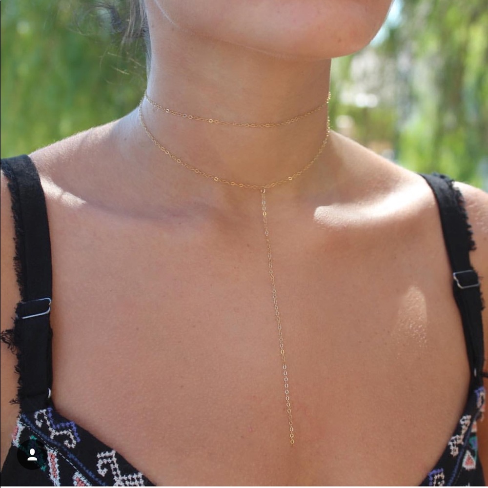 Handmade gold filled choker necklace!